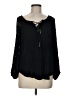 Free People 100% Rayon Black Long Sleeve Blouse Size M - photo 1