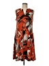 Chico's Print Orange Casual Dress Size M - photo 1