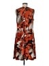Chico's Print Orange Casual Dress Size M - photo 2