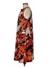 Chico's Print Orange Casual Dress Size M - photo 5