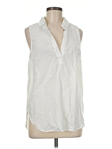J.Crew Factory Store Sleeveless Button-Down Shirt (view 1)