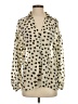 Zara Leopard Print Black Ivory Long Sleeve Polo Size S - photo 1