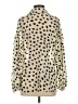 Zara Leopard Print Black Ivory Long Sleeve Polo Size S - photo 2