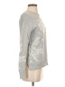 Halogen 100% Cotton Floral Gray Pullover Sweater Size S - photo 4