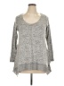 No Comment Gray 3/4 Sleeve Top Size 1X - photo 1