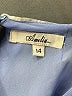 Amelia 100% Polyester Graphic Blue Cocktail Dress Size 14 - photo 7