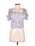 Express 100% Polyester Purple Short Sleeve Blouse Size M - photo 1