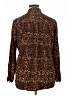 Nine West 100% Polyester Animal Print Brown Long Sleeve Blouse Size XL - photo 2