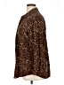 Nine West 100% Polyester Animal Print Brown Long Sleeve Blouse Size XL - photo 5