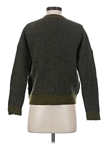 Madewell Short Kent Ex-Boyfriend Cardigan Sweater in Tonal Herringbone (view 2)