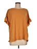 Peruvian Connection 100% Cotton Orange Short Sleeve Top Size M - photo 1