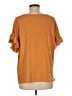 Peruvian Connection 100% Cotton Orange Short Sleeve Top Size M - photo 2