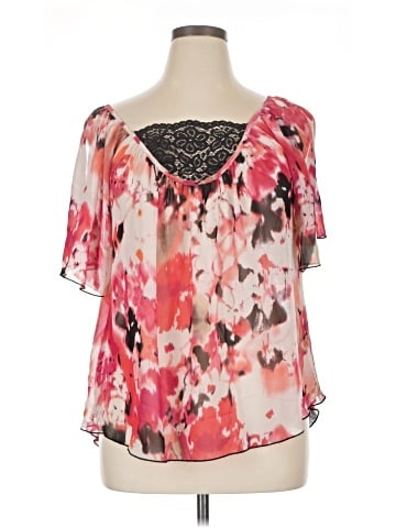 Wrapper Short Sleeve Blouse (view 1)