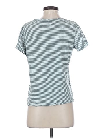 Madewell Whisper Cotton V-Neck Tee in Lighton Stripe (view 2)