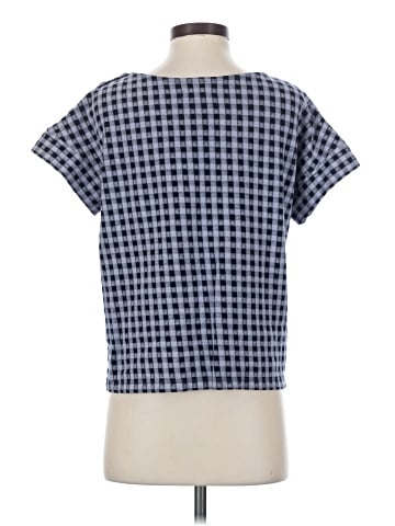 Madewell Gingham Knit Seersucker Button-Shoulder Top (view 2)