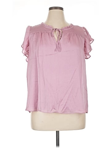 LC Lauren Conrad Short Sleeve Blouse (view 1)