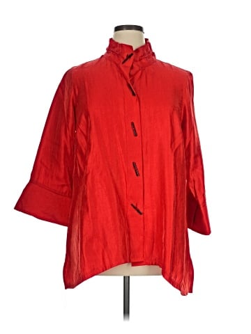 Ali Miles 3/4 Sleeve Button-Down Shirt (view 1)