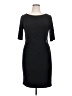 Echo Solid Black Cocktail Dress Size 16 - photo 1