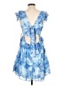 Aqua 100% Polyester Tie-dye Blue Cocktail Dress Size XL - photo 2