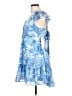 Aqua 100% Polyester Tie-dye Blue Cocktail Dress Size XL - photo 5