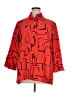 Ali Miles Print Red 3/4 Sleeve Button-Down Shirt Size XL - photo 1