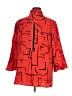 Ali Miles Print Red 3/4 Sleeve Button-Down Shirt Size XL - photo 2