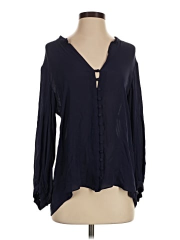 Parker Long Sleeve Silk Top (view 1)