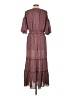 Max Studio 100% Polyester Burgundy Casual Dress Size L - photo 2