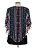 AGB 100% Polyester Black Short Sleeve Blouse Size L - photo 2