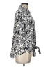 I.N. Studio 100% Rayon Silver Short Sleeve Blouse Size L - photo 4