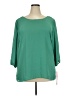 Free 2 luv 100% Polyester Green 3/4 Sleeve Blouse Size 2X - photo 1