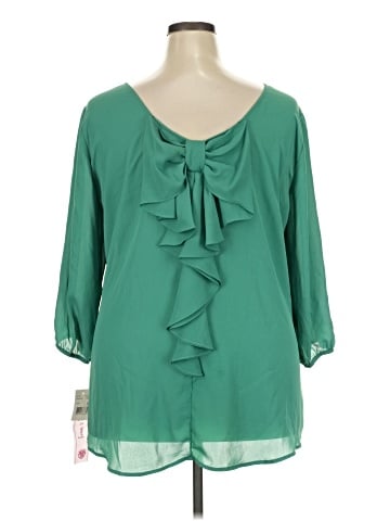 Free 2 luv 3/4 Sleeve Blouse (view 2)