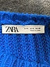 Zara Color Block Blue Pullover Sweater Size S - photo 7