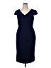 Connected Apparel Solid Blue Cocktail Dress Size 14 - photo 1