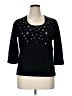 Peck & Peck Black 3/4 Sleeve Top Size 1X - photo 1