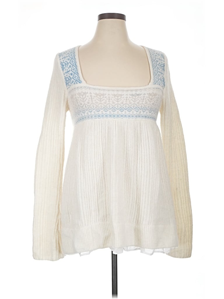 Pre-owned Kimchi Blue Pullover Sweater In Ivory