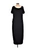 Unbranded Solid Black Casual Dress Size L - photo 2