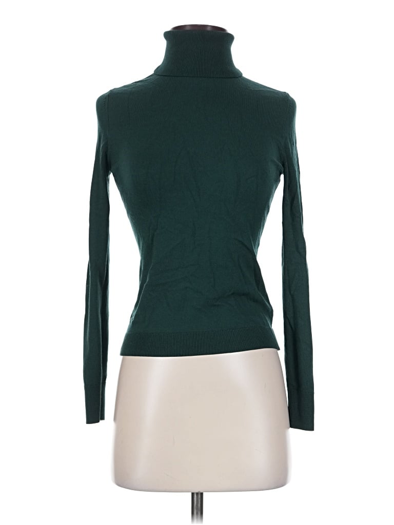 Pre-owned Express Turtleneck Sweater In Green
