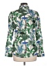 J. McLaughlin Print Green Long Sleeve Blouse Size M - photo 2