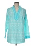 Coolibar 100% Polyester Teal Long Sleeve Blouse Size M - photo 1