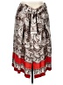 Talbots 100% Silk Paisley Red Silk Skirt Size 14 Petite - photo 1