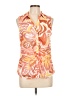 Cable & Gauge Orange Sleeveless Blouse Size L - photo 1