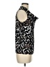 Alfani 100% Polyester Animal Print Black Sleeveless Blouse Size M - photo 4