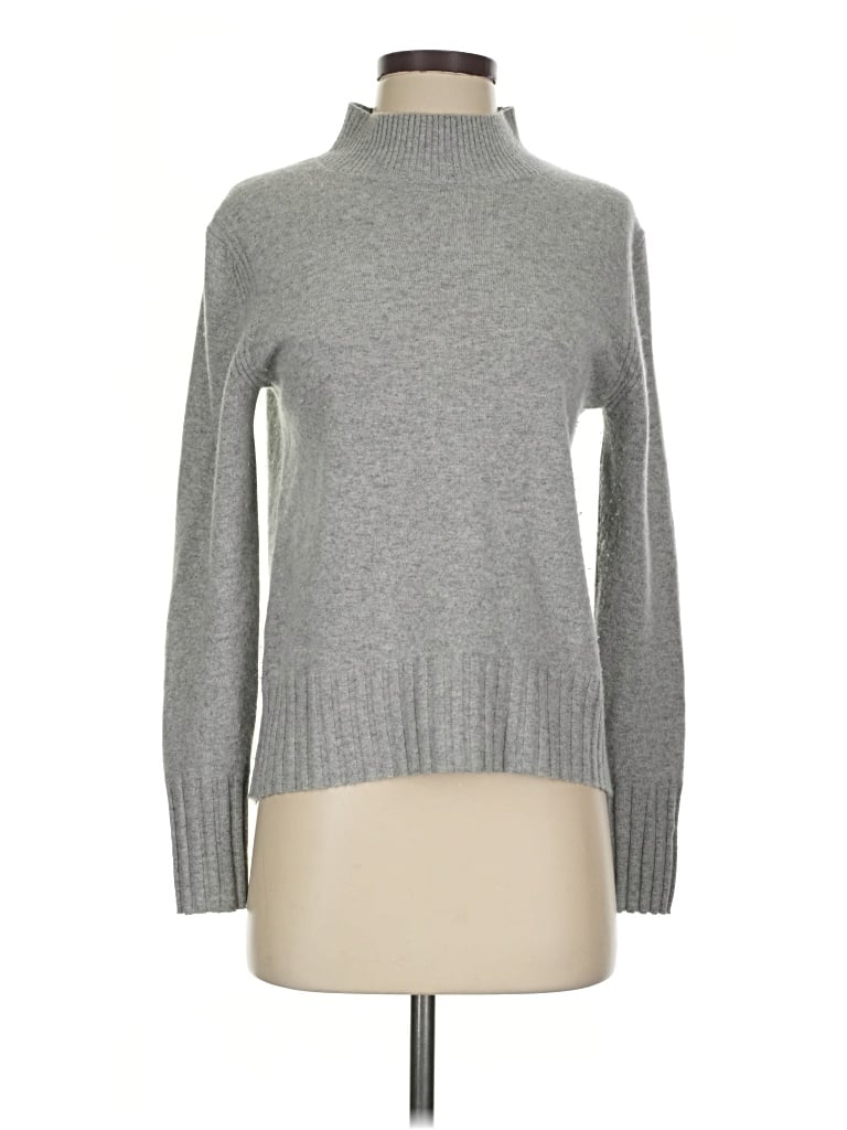 Pre-owned Jcrew Cashmere Pullover Sweater In Gray