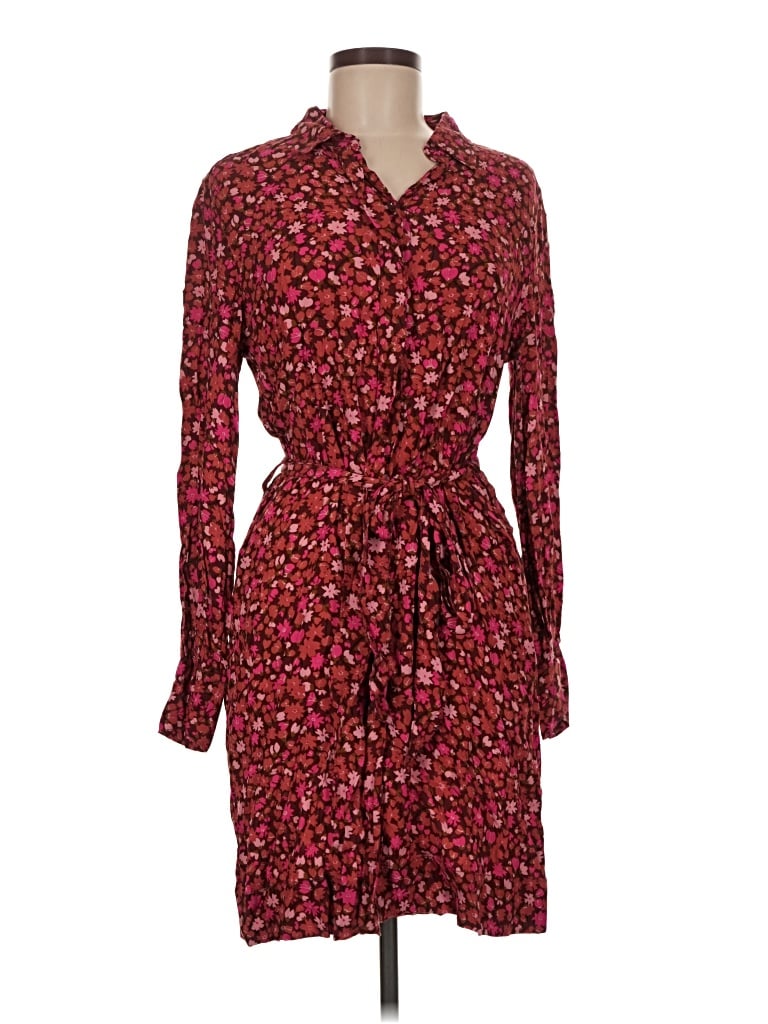 Pre-owned Free Assembly Casual Dress In Burgundy