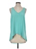 Veronica M. 100% Polyester Teal Sleeveless Blouse Size S - photo 1