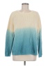 525 America 100% Cotton Tie-dye Teal Pullover Sweater Size M - photo 1