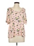 Eyeshadow Pink Short Sleeve Blouse Size L - photo 1
