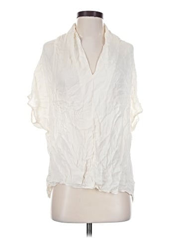 Vince. Short Sleeve Silk Top (view 1)