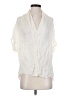 Vince. 100% Silk Ivory Short Sleeve Silk Top Size S - photo 1